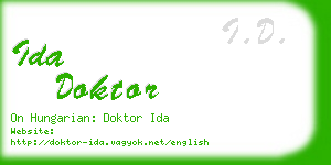 ida doktor business card